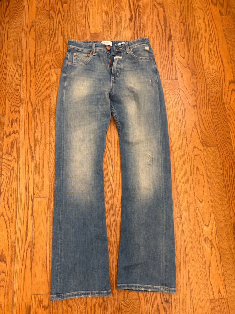 COS Organic Cotton Straight Leg Jeans Light Wash Size 25